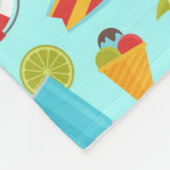 Kleurrijk vakantiepatroon op strand fleece deken (Hoek)