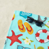 Kleurrijk vakantiepatroon op strand strandlaken (In situ)