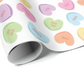 Kleurrijk Valentijn Snoep Mok Onderzetter Cadeaupapier (Rol Hoek)