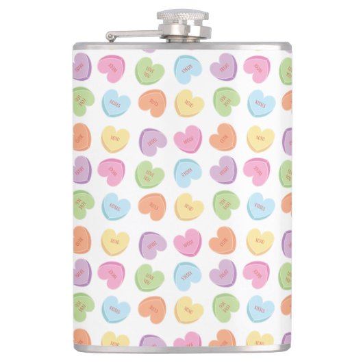 Kleurrijk Valentijn Snoep Mok Onderzetter Heupfles (Voorkant)