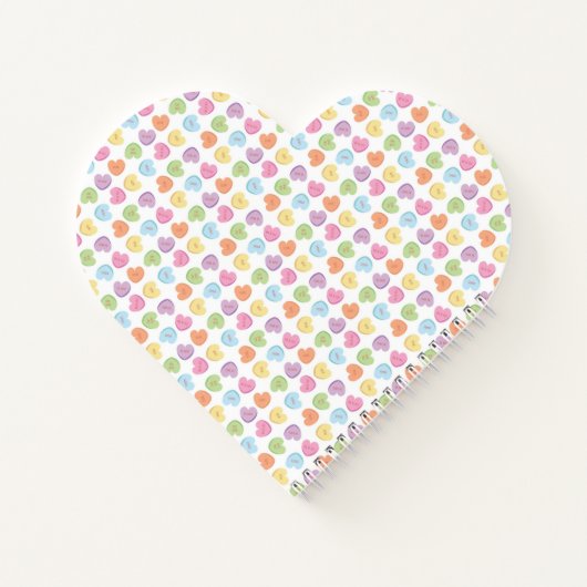 Kleurrijk Valentijn Snoep Mok Onderzetter Notitieboek (Achterkant)