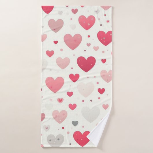 Kleurrijk Valentijnsdag hart Badhanddoek (Badhanddoek)