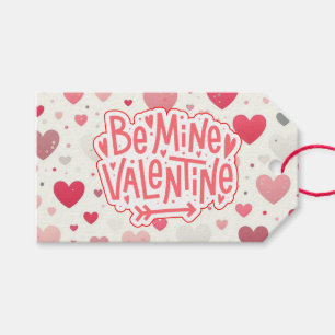 Kleurrijk Valentijnsdag hart Cadeaulabel