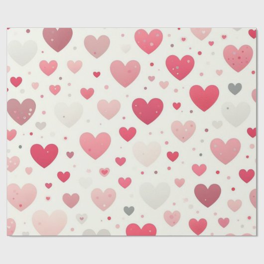 Kleurrijk Valentijnsdag hart Cadeaupapier (Vlak)