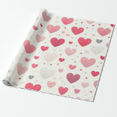 Kleurrijk Valentijnsdag hart Cadeaupapier (Uitgerold)