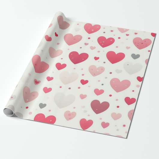 Kleurrijk Valentijnsdag hart Cadeaupapier (Uitgerold)