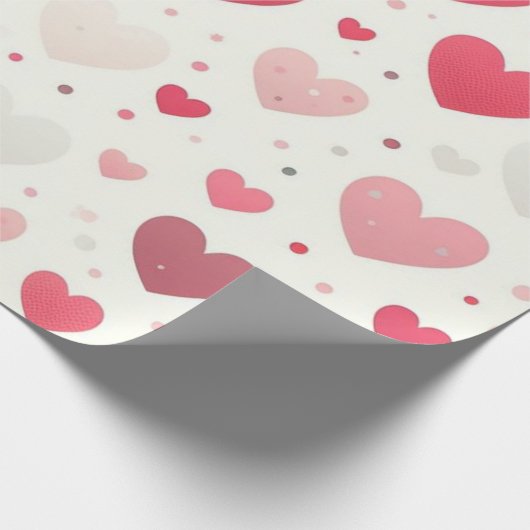Kleurrijk Valentijnsdag hart Cadeaupapier (Hoek)