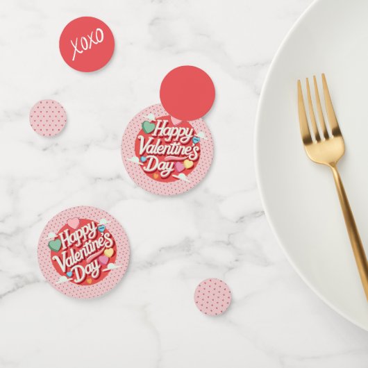 Kleurrijk Valentijnsdag hart Confetti (Groep)