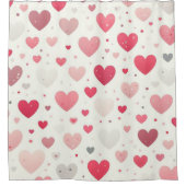 Kleurrijk Valentijnsdag hart Douchegordijn (Voorkant)