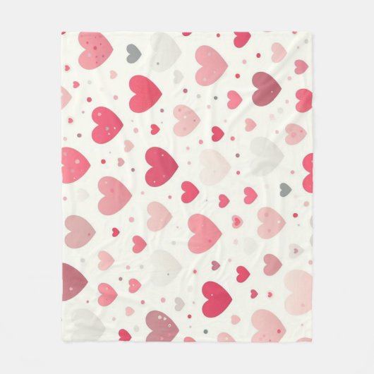 Kleurrijk Valentijnsdag hart Fleece Deken (Voorkant)