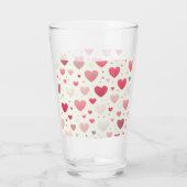 Kleurrijk Valentijnsdag hart Glas (Achterkant)