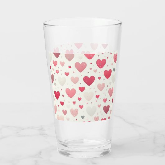Kleurrijk Valentijnsdag hart Glas (Achterkant)