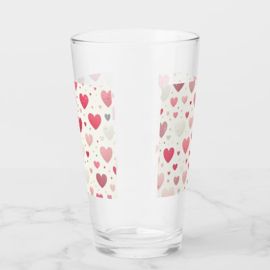 Kleurrijk Valentijnsdag hart Glas (Rechts)