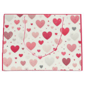 Kleurrijk Valentijnsdag hart Groot Cadeauzakje (Voorkant)