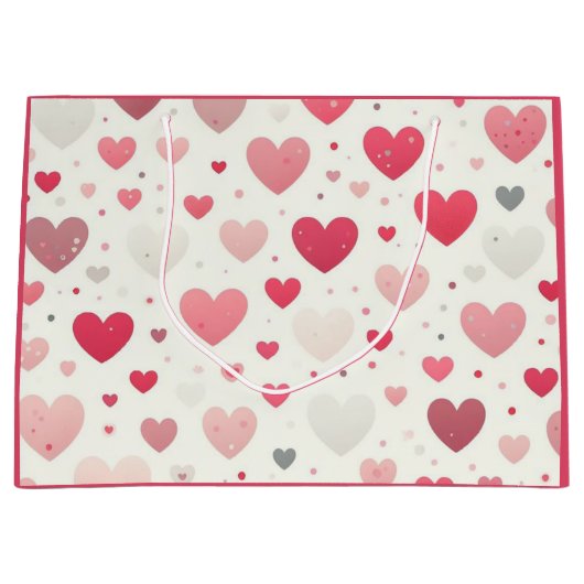 Kleurrijk Valentijnsdag hart Groot Cadeauzakje (Voorkant)