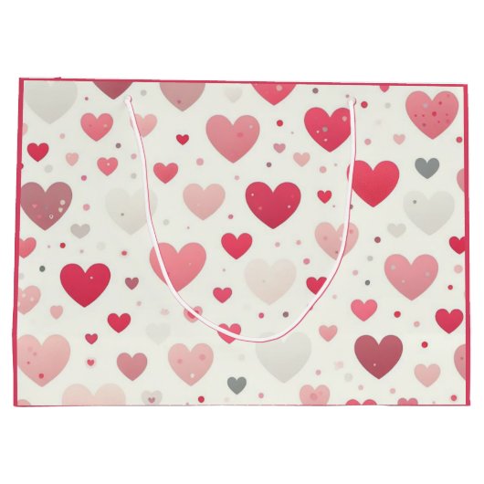 Kleurrijk Valentijnsdag hart Groot Cadeauzakje (Achterkant)