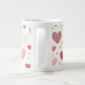 Kleurrijk Valentijnsdag hart Grote Koffiekop (Achterkant)