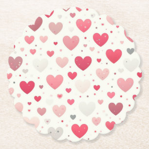 Kleurrijk Valentijnsdag hart Kartonnen Onderzetters