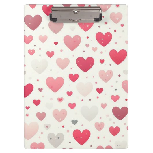 Kleurrijk Valentijnsdag hart Klembord (Voorkant)