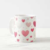 Kleurrijk Valentijnsdag hart Koffiemok (Voorkant links)