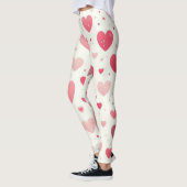 Kleurrijk Valentijnsdag hart Leggings (Links)