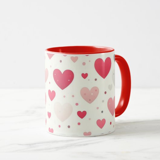 Kleurrijk Valentijnsdag hart Mok (Voorkant rechts)