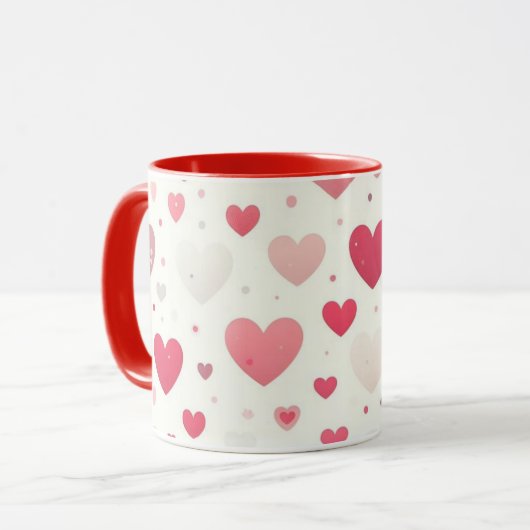 Kleurrijk Valentijnsdag hart Mok (Voorkant links)