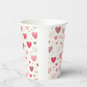 Kleurrijk Valentijnsdag hart Papieren Bekers (Links)