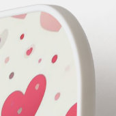 Kleurrijk Valentijnsdag hart Pickleball Paddle (Links Detail)