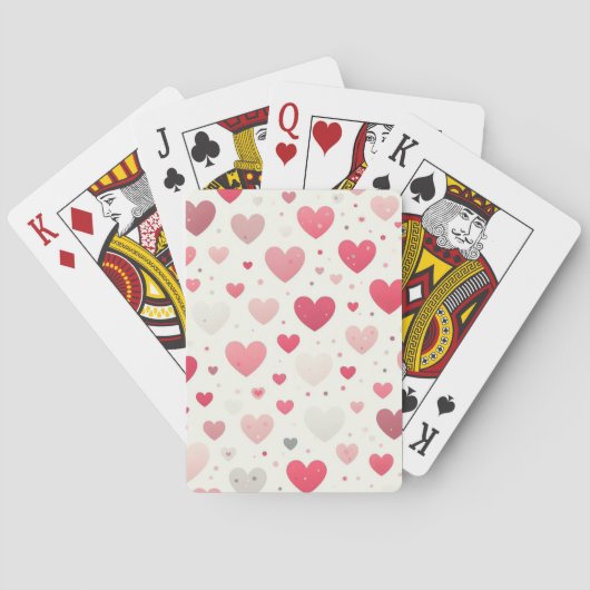 Kleurrijk Valentijnsdag hart Pokerkaarten (Achterkant)