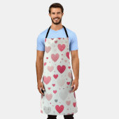 Kleurrijk Valentijnsdag hart Schort (Gedragen)