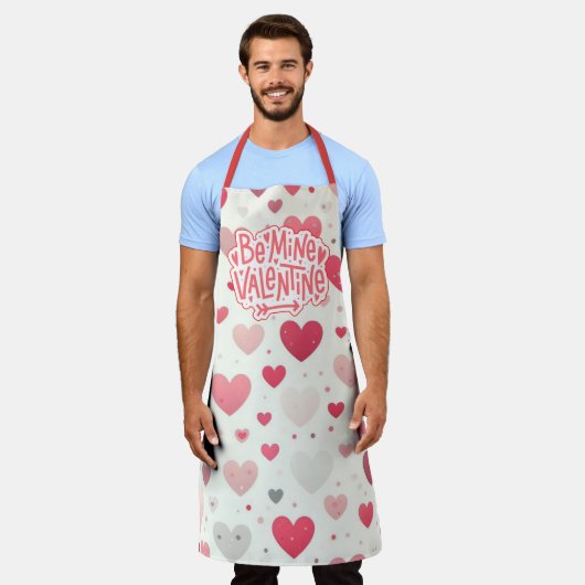 Kleurrijk Valentijnsdag hart Schort (Gedragen)