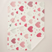 Kleurrijk Valentijnsdag hart Sherpa Deken (Voorkant)