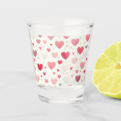 Kleurrijk Valentijnsdag hart Shot Glas (Voorkant)