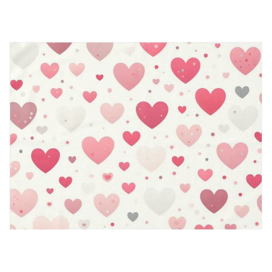 Kleurrijk Valentijnsdag hart Tafelkleed (Voorkant (Horizontaal))