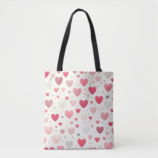 Kleurrijk Valentijnsdag hart Tote Bag (Voorkant)