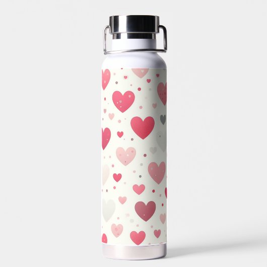 Kleurrijk Valentijnsdag hart Waterfles (Achterkant)