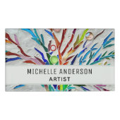 Kleurrijk van de kunstenaar naambadge (Voorkant)