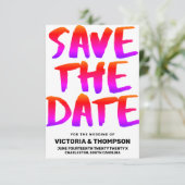 Kleurrijk van de trouwpagina save the date (Staand voorkant)