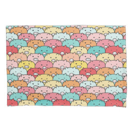 Kleurrijk varkensneushoorntje kussensloop