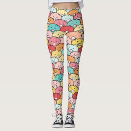 Kleurrijk varkensneushoorntje leggings