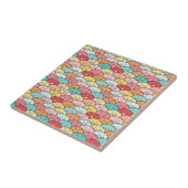 Kleurrijk varkensneushoorntje tegeltje (Zijkant)