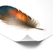 Kleurrijk veerontwerp foto afdruk (Hoek)