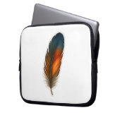 Kleurrijk veerontwerp laptop sleeve (Voorkant Links)