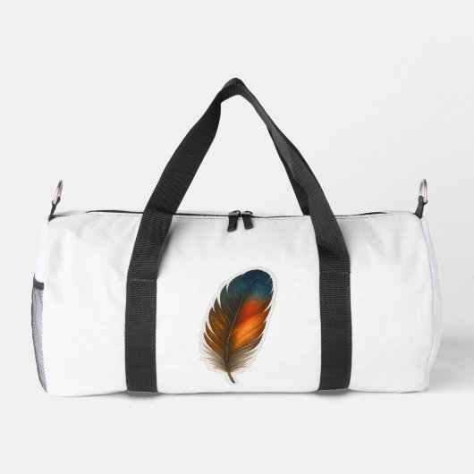 Kleurrijk veerontwerp plunjezak (Achterkant)