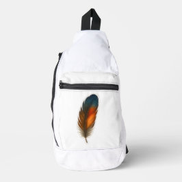 Kleurrijk veerontwerp sling bag