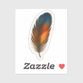 Kleurrijk veerontwerp sticker