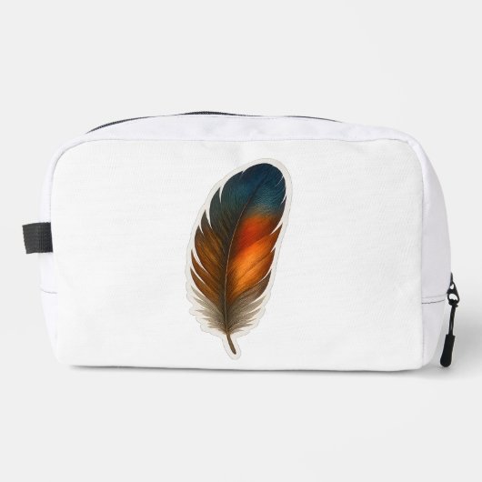 Kleurrijk veerontwerp toilettasje (Voorkant)