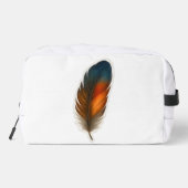 Kleurrijk veerontwerp toilettasje (Achterkant)