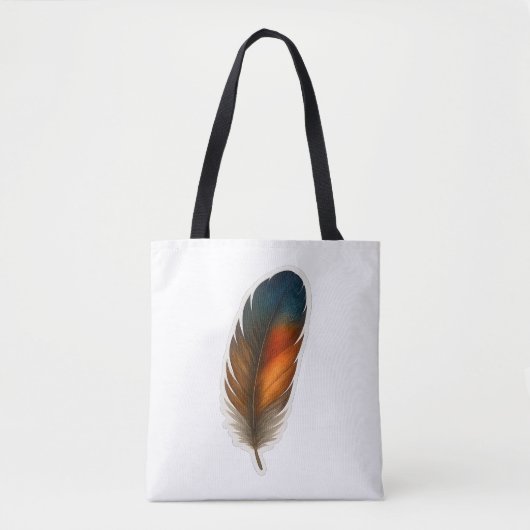 Kleurrijk veerontwerp tote bag (Voorkant)